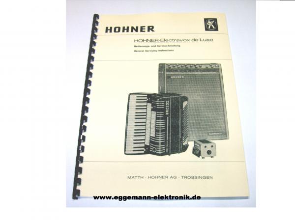 Hohner Electrafox de Luxe / technische Unterlage